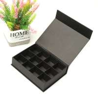 Wholesale Black Paper Cardboard Magnetic Gift Box For Chocolate Packaging