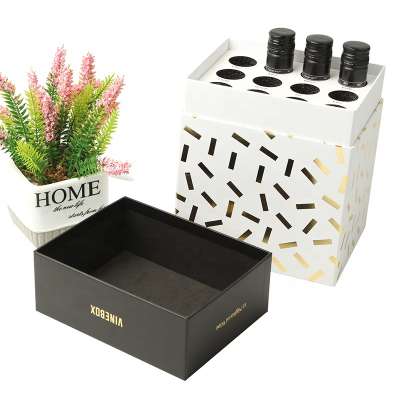 Exquisite Standing Paper Gift Box For 12-Pack 100ml Testing Wine Bottle