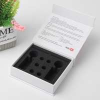 White Gift Packaging Box With Magnetic Closure Lid For Earplugs / Earphones